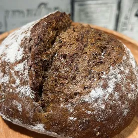 Хлеб ржаной с семенами льна, 450 гр.